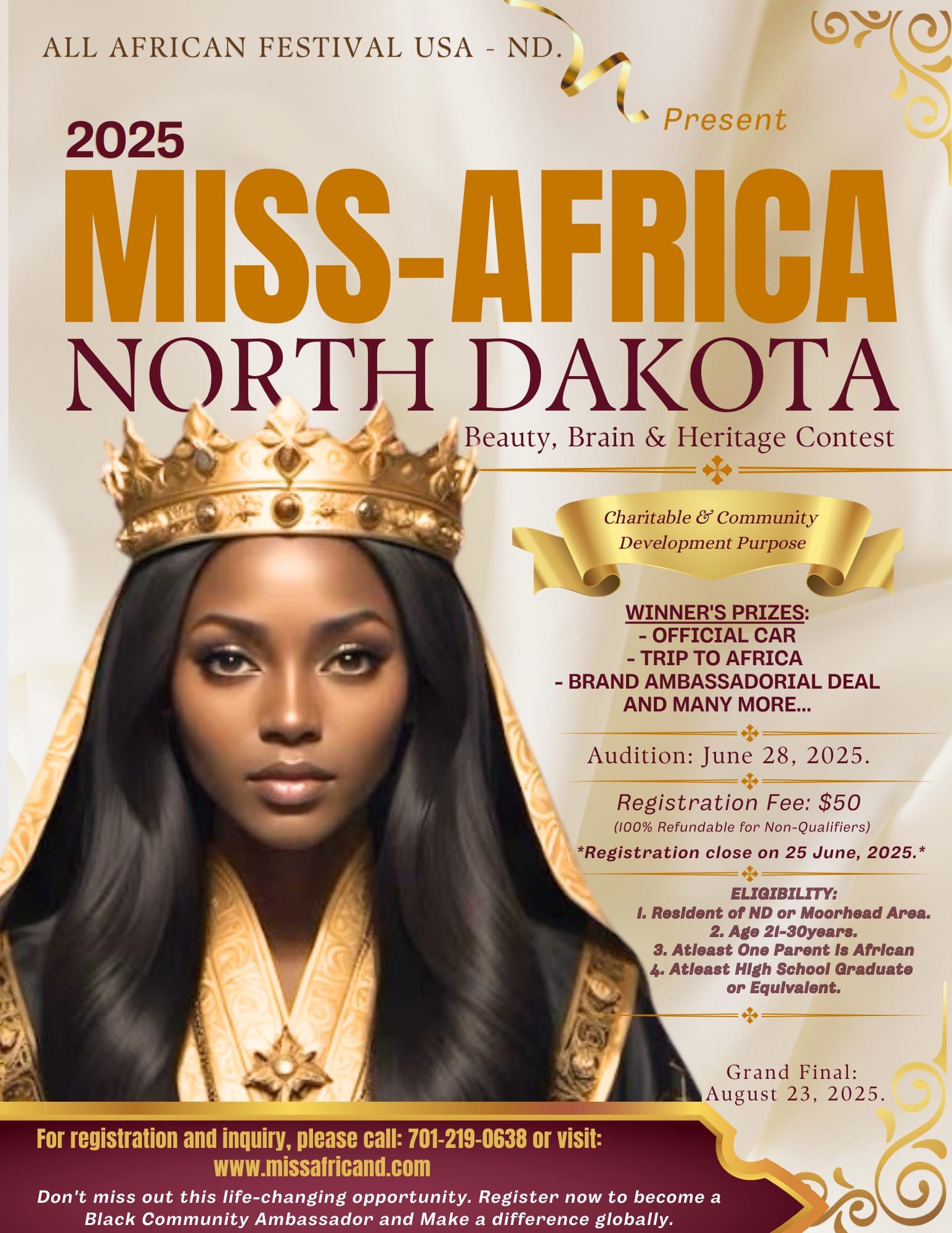 Miss Africa North Dakota Contestant